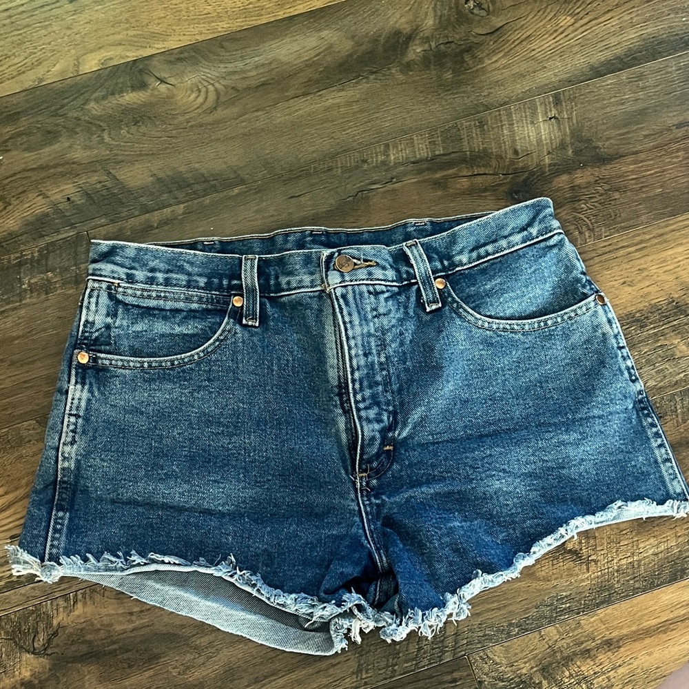 Wrangler Dark Blue Jean Shorts for Women